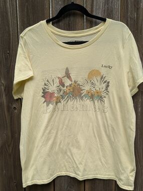Lucky Brand Women's Bahamas Graphic Tee - Pale Yellow